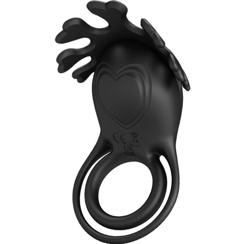 PRETTY LOVE - ANELLO VIBRATORE RUBEN 7 VIBRAZIONI IN SILICONE NERO - PRETTY LOVE MALE | Lingerie Harness Boutique