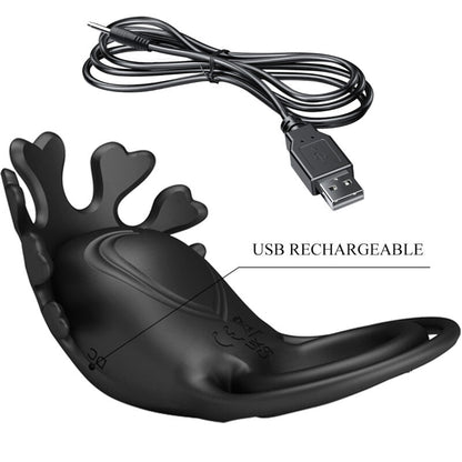 PRETTY LOVE - ANELLO VIBRATORE RUBEN 7 VIBRAZIONI IN SILICONE NERO - PRETTY LOVE MALE | Lingerie Harness Boutique