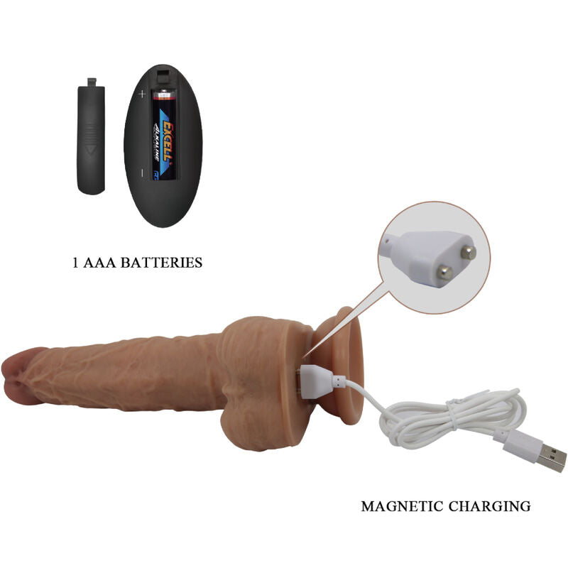 PRETTY LOVE - DILDO IN SILICONE JONATHAN 3 VIBRAZIONI + 3 MISURE DI INSERIMENTO TELECOMANDO 21 CM - PRETTY LOVE HIGH GRADE | Lingerie Harness Boutique