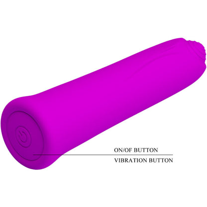 PRETTY LOVE - CURTIS MINI SUPER POWER VIBRATOR 12 VIBRATIONS IN VIOLET SILICONE