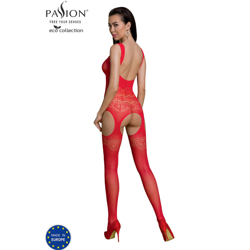 PASSION - COLLEZIONE ECO BODYSTOCKING ECO BS005 BIANCO - PASSION WOMAN BODYSTOCKINGS | Lingerie Harness Boutique
