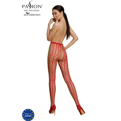 PASSION - COLLEZIONE ECO BODYSTOCKING ECO S007 BIANCO - PASSION WOMAN GARTER & STOCK | Lingerie Harness Boutique