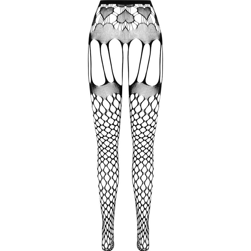 PASSION - COLLEZIONE ECO BODYSTOCKING ECO S009 BIANCO - PASSION WOMAN GARTER & STOCK | Lingerie Harness Boutique