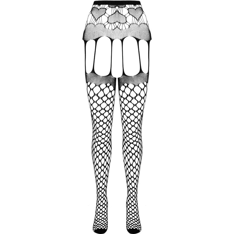 PASSION - COLLEZIONE ECO BODYSTOCKING ECO S009 BIANCO - PASSION WOMAN GARTER & STOCK | Lingerie Harness Boutique