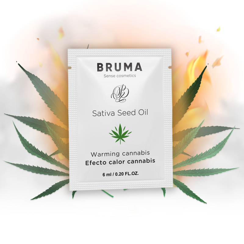 BRUMA - GEL SCORREVOLE ALL''OLIO DI SEMI DI SATIVA GUSTO CANNABIS RISCALDANTE 6 ML - BRUMA | Lingerie Harness Boutique