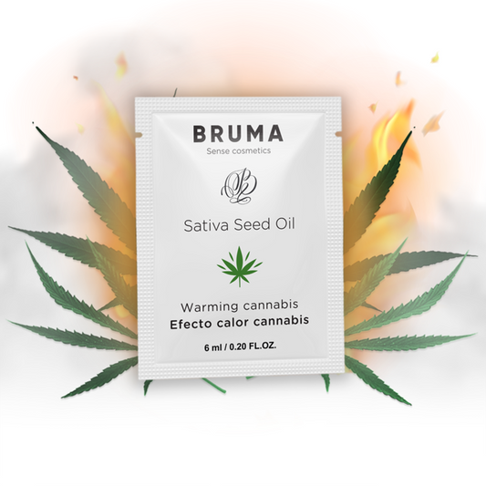BRUMA - GEL SCORREVOLE ALL''OLIO DI SEMI DI SATIVA GUSTO CANNABIS RISCALDANTE 6 ML - BRUMA | Lingerie Harness Boutique