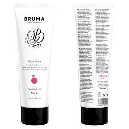 BRUMA - GEL SCORREVOLE ALOE VERA GUSTO BUBBLEGUM 100 ML - BRUMA | Lingerie Harness Boutique