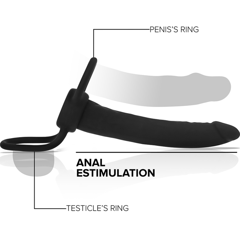 MYTHOLOGY - DILDO ANALE COBI ONYX CON ANELLO PER CAZZO E TESTICOLI 13 CM IN SILICONE - MYTHOLOGY FANTASY DILDO | Lingerie Harness Boutique