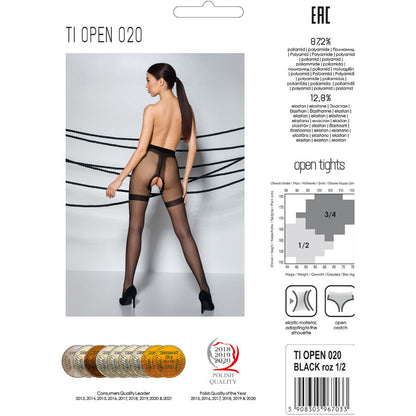 PASSION - TIOPEN 020 COLLANT NERO 3/4 20 DEN - PASSION WOMAN GARTER & STOCK | Lingerie Harness Boutique