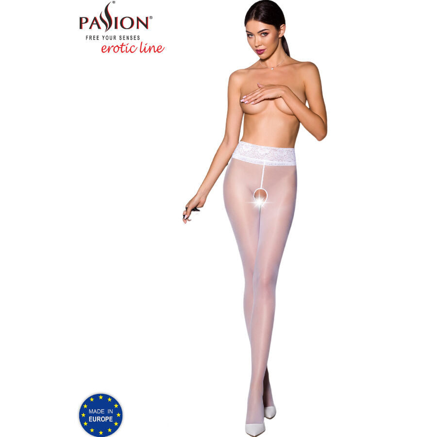 PASSION - TIOPEN 008 COLLANT BIANCO 3/4 30 DEN - PASSION WOMAN GARTER & STOCK | Lingerie Harness Boutique