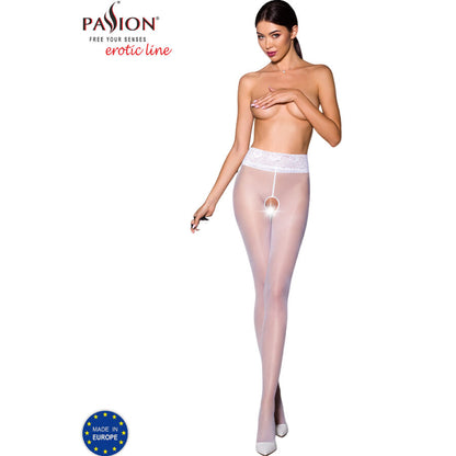 PASSION - TIOPEN 008 COLLANT BIANCO 3/4 30 DEN - PASSION WOMAN GARTER & STOCK | Lingerie Harness Boutique