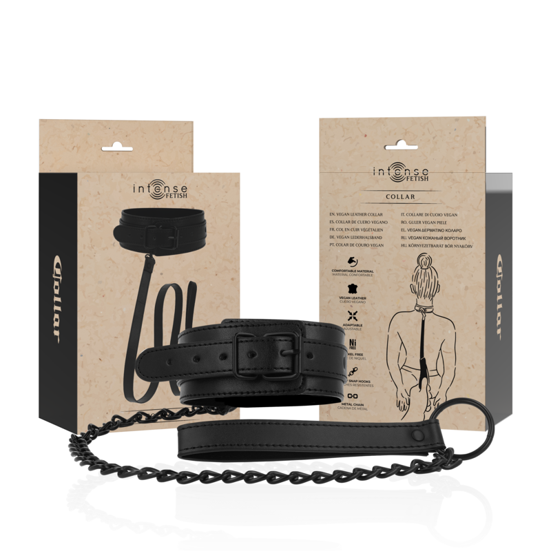 INTENSE - FETISH COLLARE IN PELLE VEGANA - INTENSE FETISH | Lingerie Harness Boutique