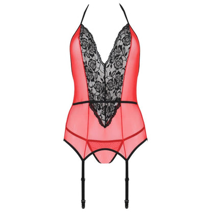PASSION - CORSETTO PEONIA LINEA EROTICA ROSSO L/XL - PASSION WOMAN | Lingerie Harness Boutique