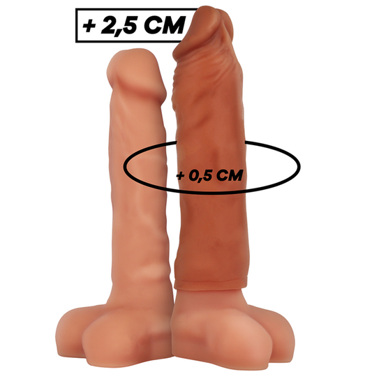 VIRILXL - ESTENSIONE DEL PENE IN SILICONE LIQUIDO V5 MARRONE