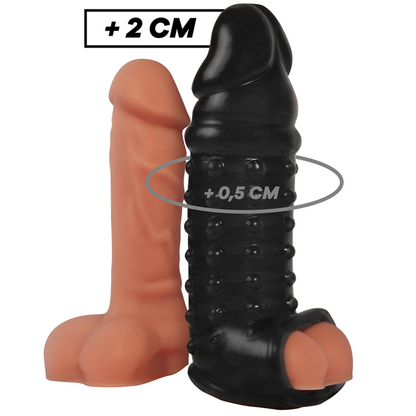 VIRILXL - ESTENSIONE E GUAINA PER PENE V11 NERO - VIRILXL | Lingerie Harness Boutique