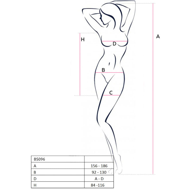 PASSION - BS096 BODYSTOCKING NERO TAGLIA UNICA - PASSION WOMAN BODYSTOCKINGS | Lingerie Harness Boutique