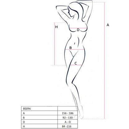 PASSION - BS096 BODYSTOCKING NERO TAGLIA UNICA - PASSION WOMAN BODYSTOCKINGS | Lingerie Harness Boutique