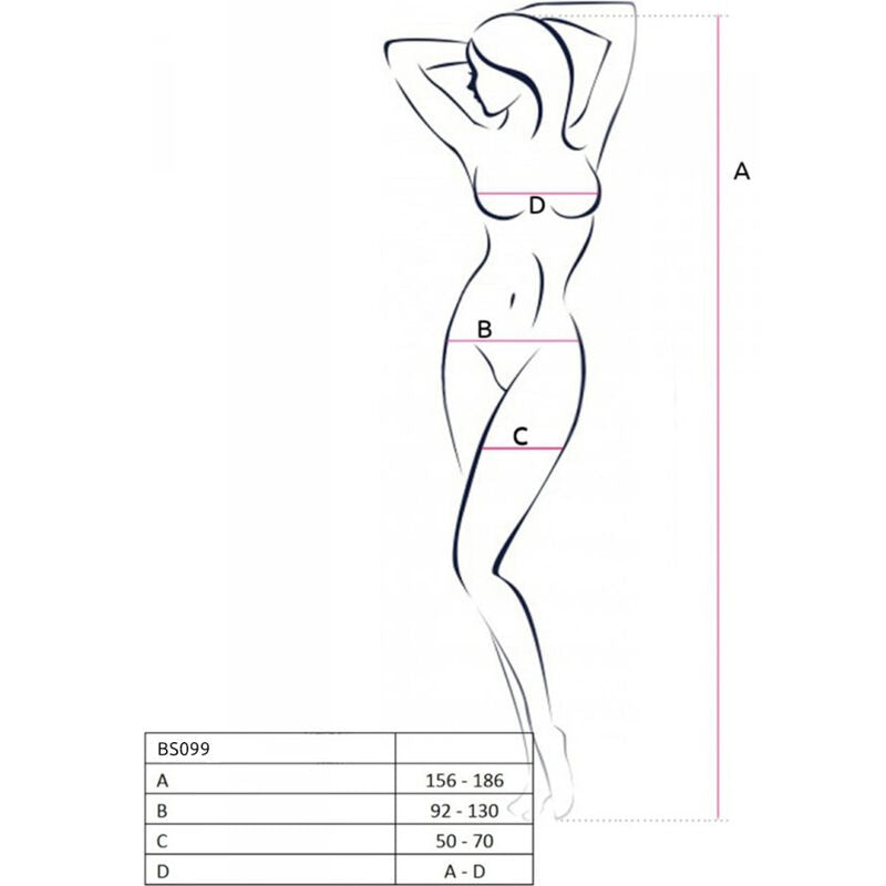 PASSION - BS099 BODYSTOCKING NERO TAGLIA UNICA - PASSION WOMAN BODYSTOCKINGS | Lingerie Harness Boutique