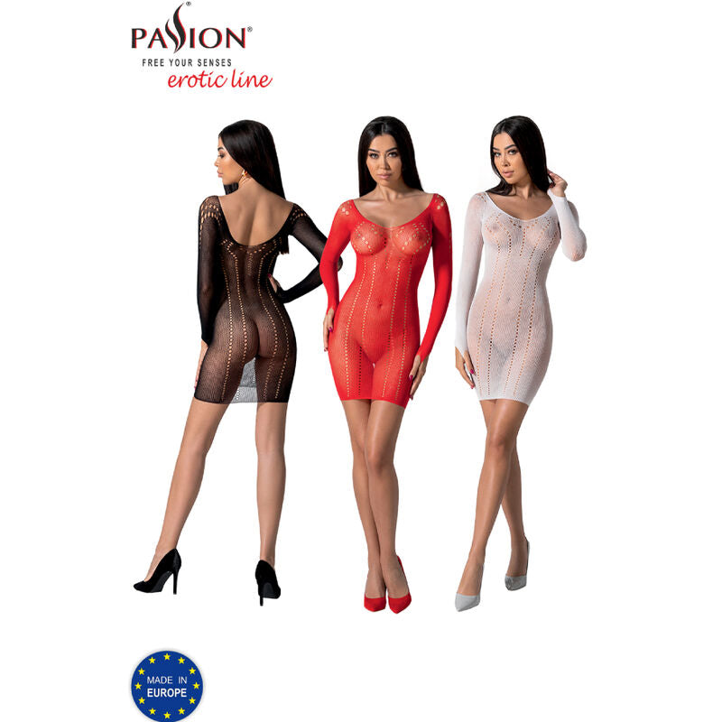 PASSION - BS101 BODYSTOCKING NERO TAGLIA UNICA - PASSION WOMAN BODYSTOCKINGS | Lingerie Harness Boutique