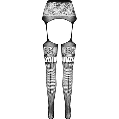 PASSION - S030 COLLANT CON REGGISENO NERO TAGLIA UNICA - PASSION WOMAN GARTER & STOCK | Lingerie Harness Boutique