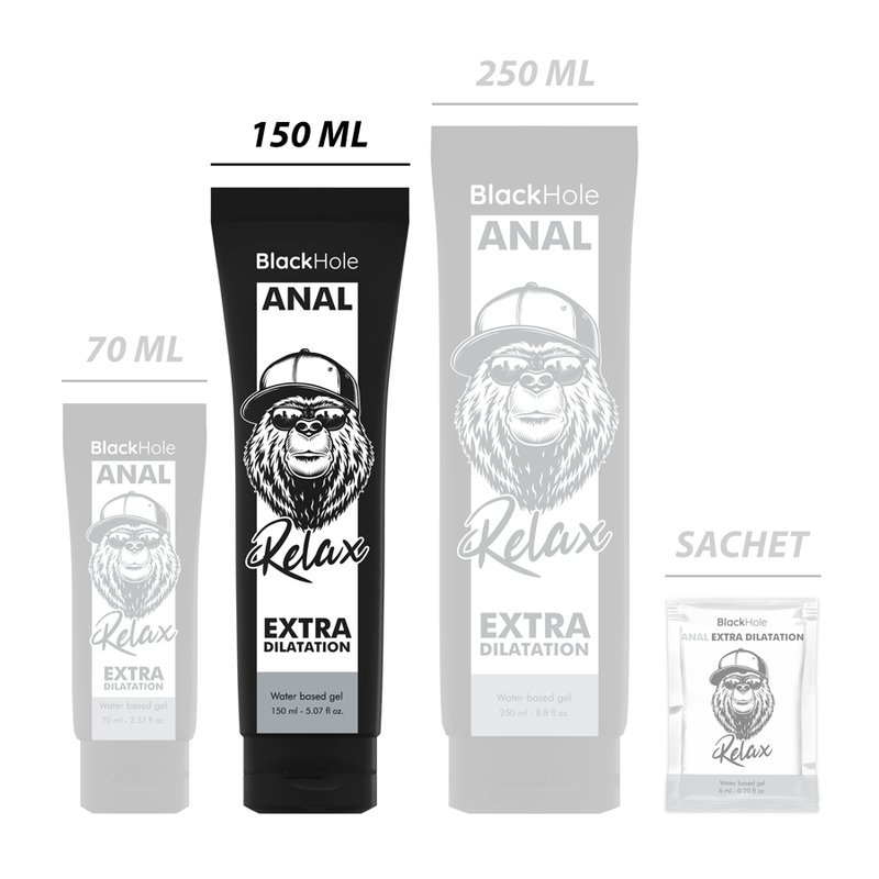 BLACK HOLE - GEL A BASE D'ACQUA DILATAZIONE ANALE 150 ML - BLACK HOLE | Lingerie Harness Boutique