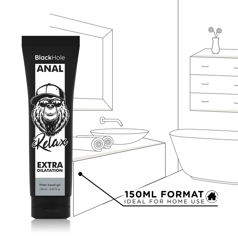 BLACK HOLE - GEL A BASE D'ACQUA DILATAZIONE ANALE 150 ML - BLACK HOLE | Lingerie Harness Boutique