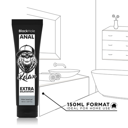 BLACK HOLE - GEL A BASE D'ACQUA DILATAZIONE ANALE 150 ML - BLACK HOLE | Lingerie Harness Boutique