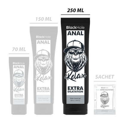 BLACK HOLE - GEL A BASE D'ACQUA DILATAZIONE ANALE 250 ML - BLACK HOLE | Lingerie Harness Boutique