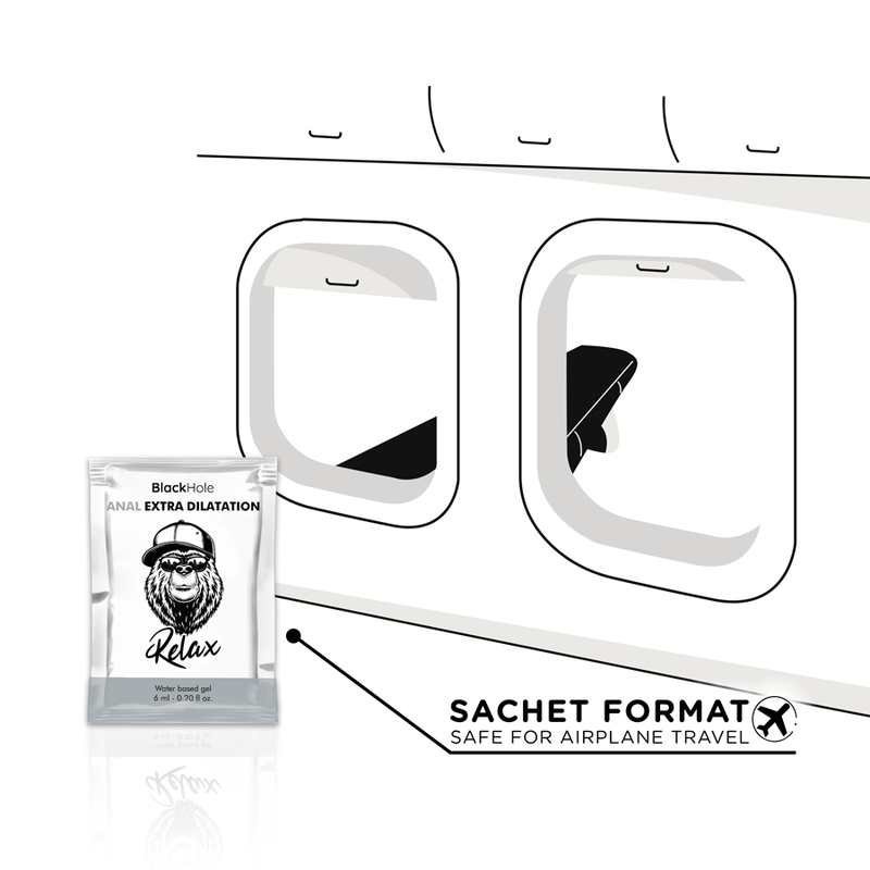 BLACK HOLE - GEL A BASE D'ACQUA EXTRA DILATAZIONE 6 ML MONODOSE - BLACK HOLE | Lingerie Harness Boutique