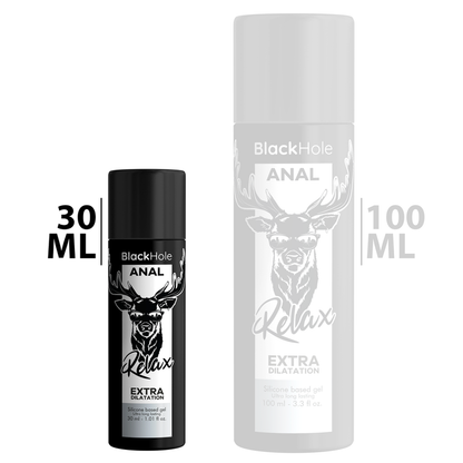 BLACK HOLE - GEL DILATAZIONE ANALE A BASE DI SILICONE 30 ML - BLACK HOLE | Lingerie Harness Boutique