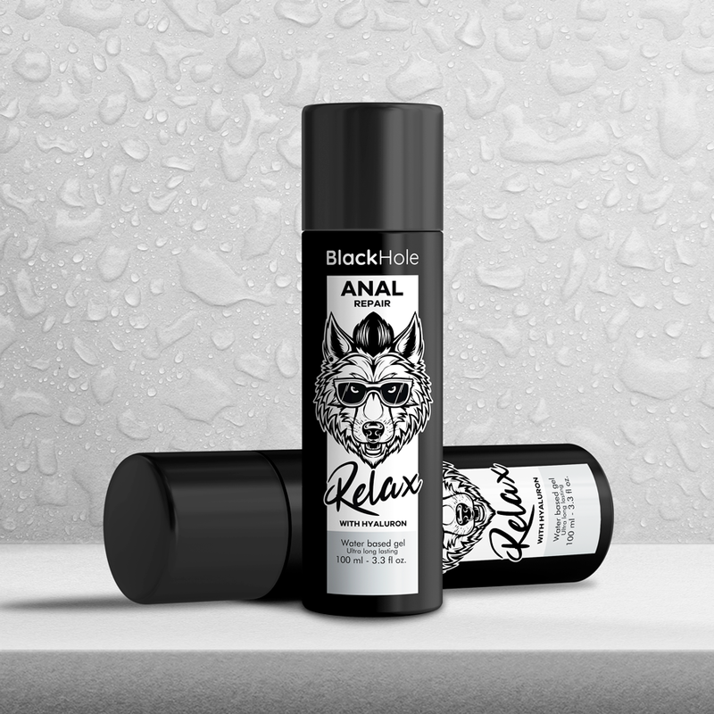 BLACK HOLE - RIPARATORE ANALE A BASE D'ACQUA RELAX CON IALURONICO 100 ML - BLACK HOLE | Lingerie Harness Boutique