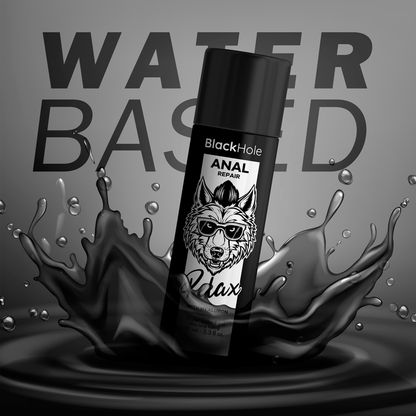 BLACK HOLE - RIPARATORE ANALE A BASE D'ACQUA RELAX CON IALURONICO 100 ML - BLACK HOLE | Lingerie Harness Boutique