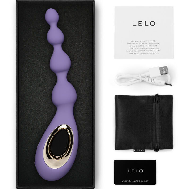 LELO - MASSAGGIATORE ANALE NERO CON PERLINE SORAYA - LELO | Lingerie Harness Boutique