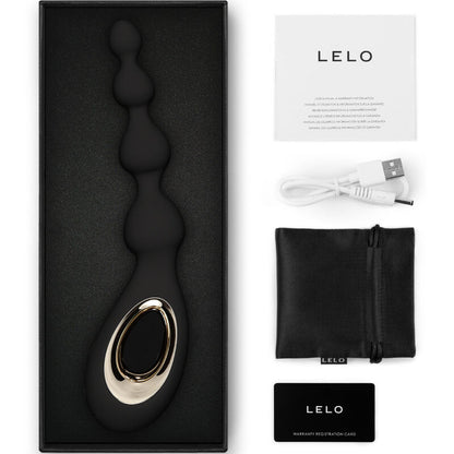 LELO - MASSAGGIATORE ANALE NERO CON PERLINE SORAYA - LELO | Lingerie Harness Boutique