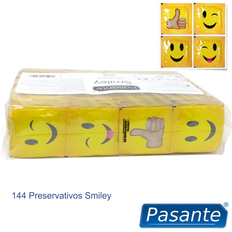 PASANTE - SMILEY CONDOMS BAG 144 UNIT