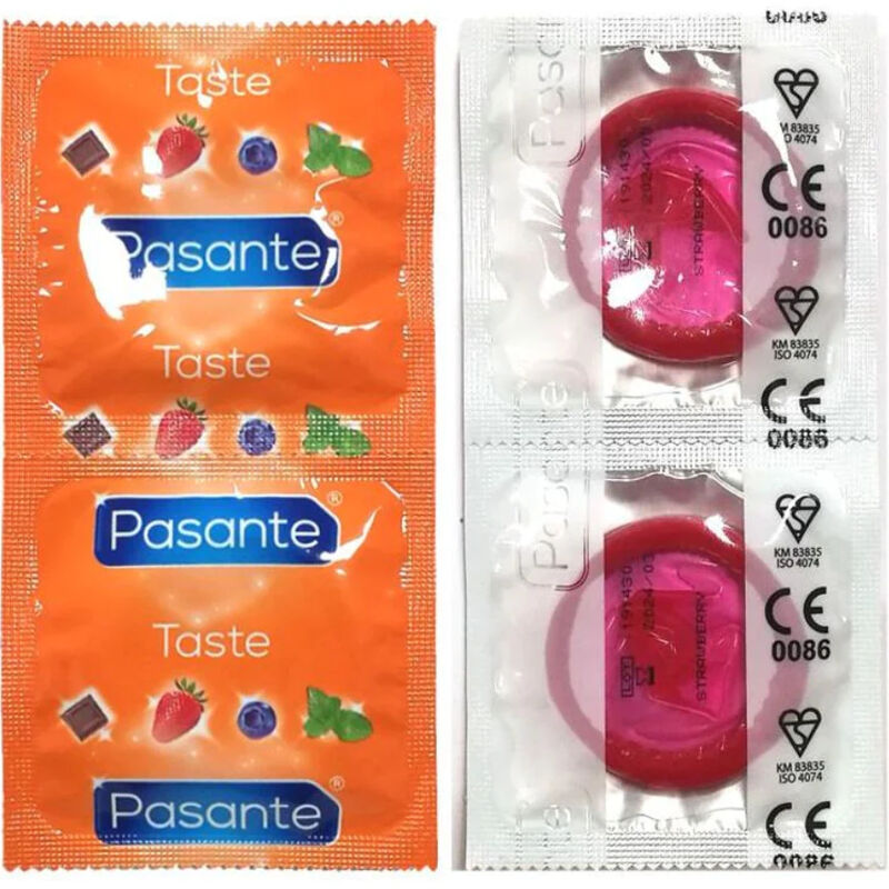 PASANTE - PRESERVATIVI GUSTO FRAGOLA BORSA 144 UNIT - PASANTE | Lingerie Harness Boutique