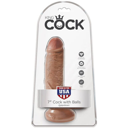 KING COCK - PENE REALISTICO CON SFERE 13.2 CM CARAMEL - KING COCK | Lingerie Harness Boutique
