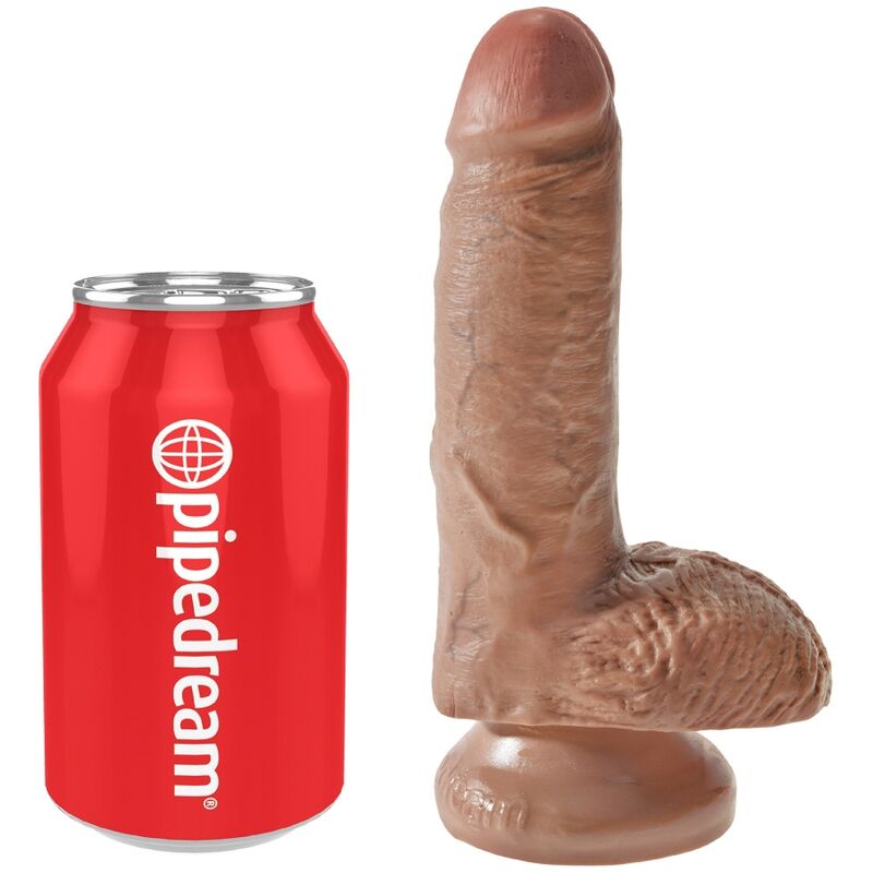 KING COCK - PENE REALISTICO CON SFERE 13.2 CM CARAMEL - KING COCK | Lingerie Harness Boutique