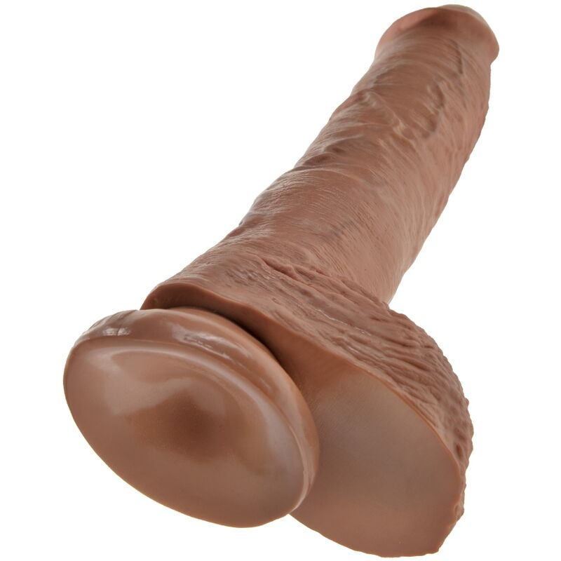 KING COCK - PENE REALISTICO CON SFERE 19.8 CM CARAMEL - KING COCK | Lingerie Harness Boutique