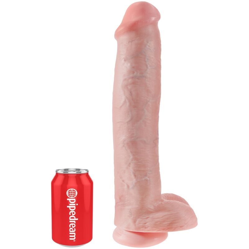 KING COCK - REALISTIC PENIS WITH BALLS 34.2 CM LIGHTWEIGHT