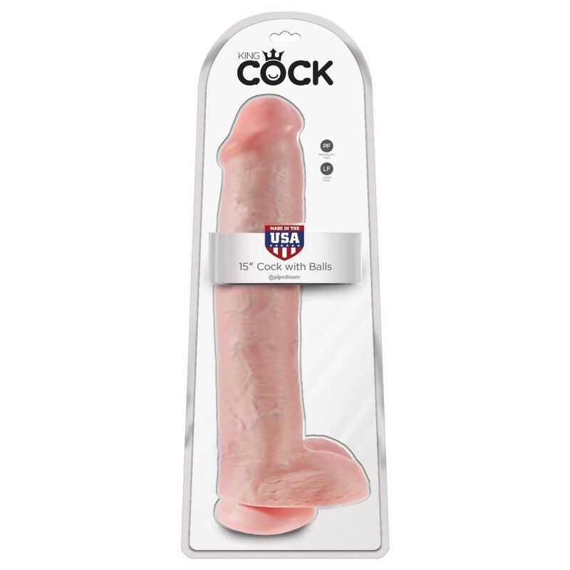 KING COCK - REALISTIC PENIS WITH BALLS 34.2 CM LIGHTWEIGHT