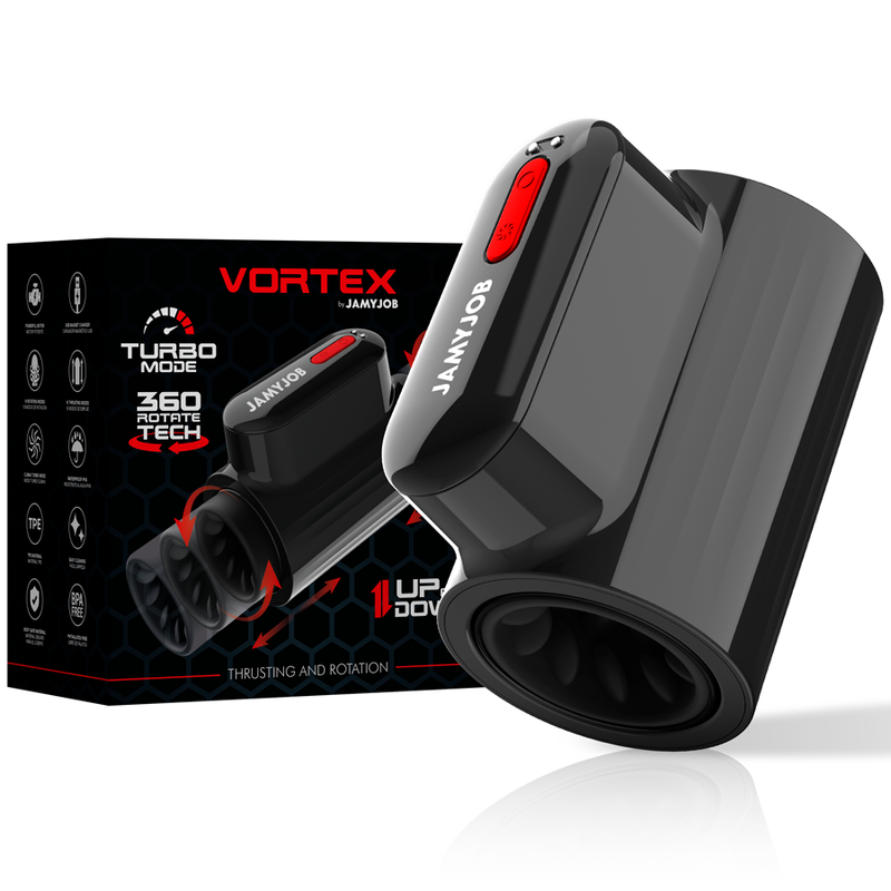 JAMYJOB - MASTURBATORE IN MODALIT TURBO CON SPINTA A VORTEX E ROTAZIONE A 360 - JAMYJOB | Lingerie Harness Boutique