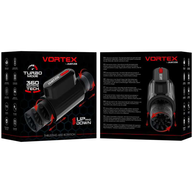 JAMYJOB - MASTURBATORE IN MODALIT TURBO CON SPINTA A VORTEX E ROTAZIONE A 360 - JAMYJOB | Lingerie Harness Boutique