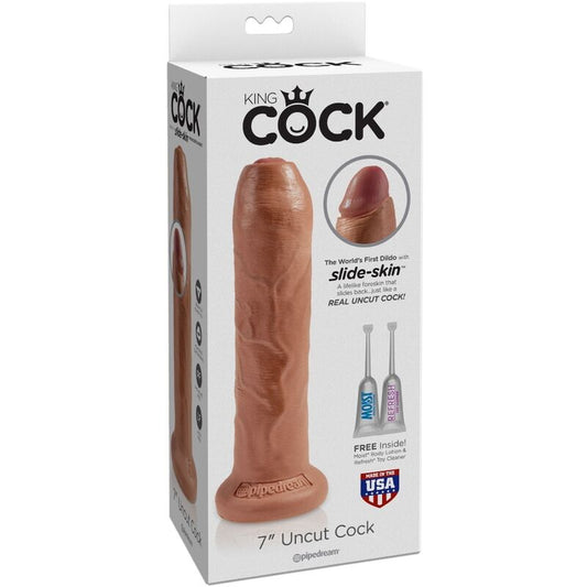 KING COCK - PENE REALISTICO NON TAGLIATO 17.8 CM CARAMELLO - KING COCK | Lingerie Harness Boutique