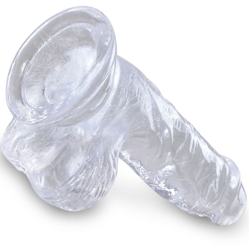 KING COCK - CLEAR PENE REALISTICO CON SFERE 10.1 CM TRASPARENTE - KING COCK | Lingerie Harness Boutique