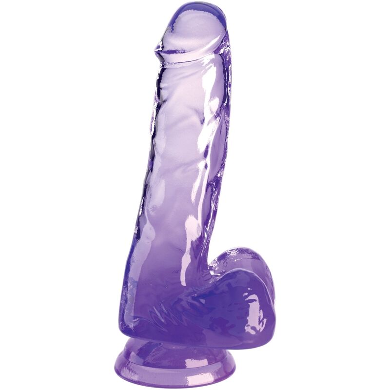 KING COCK - CLEAR PENE REALISTICO CON SFERE 13.5 CM VIOLA - KING COCK | Lingerie Harness Boutique