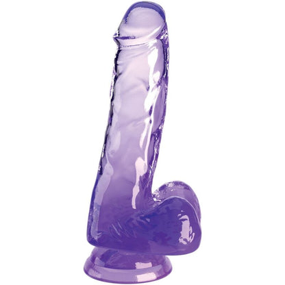 KING COCK - CLEAR PENE REALISTICO CON SFERE 13.5 CM VIOLA - KING COCK | Lingerie Harness Boutique