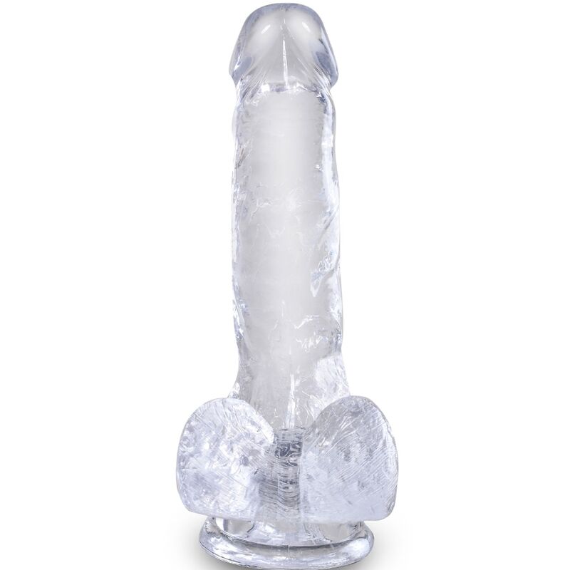 KING COCK - CLEAR PENE REALISTICO CON SFERE 13.5 CM TRASPARENTE - KING COCK | Lingerie Harness Boutique