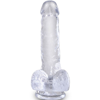 KING COCK - CLEAR PENE REALISTICO CON SFERE 13.5 CM TRASPARENTE - KING COCK | Lingerie Harness Boutique
