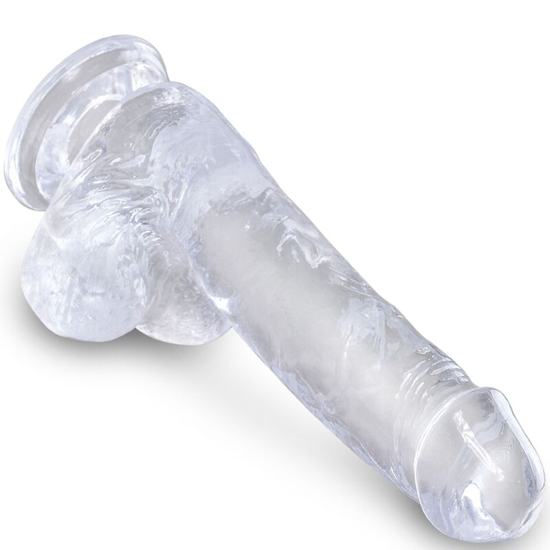 KING COCK - CLEAR PENE REALISTICO CON SFERE 13.5 CM TRASPARENTE - KING COCK | Lingerie Harness Boutique